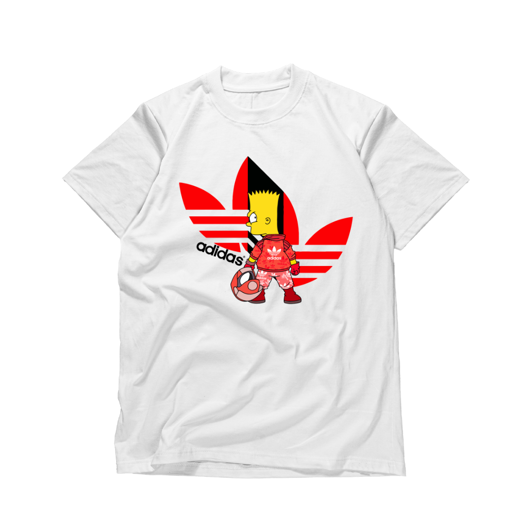 Adidas Inspired Bart Simpson Graphic Tee
