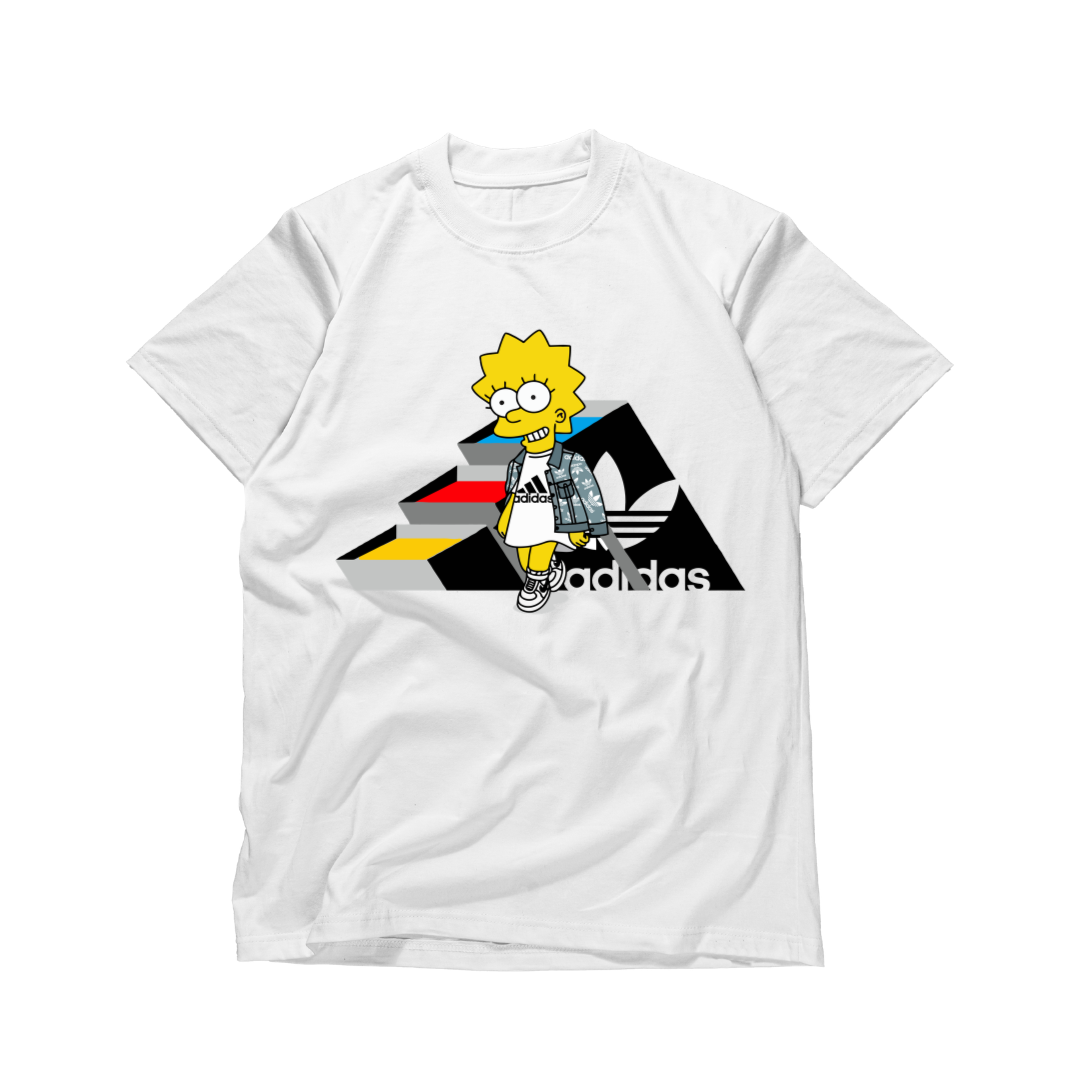 Adidas Inspired Lisa Simpson Graphic Tee