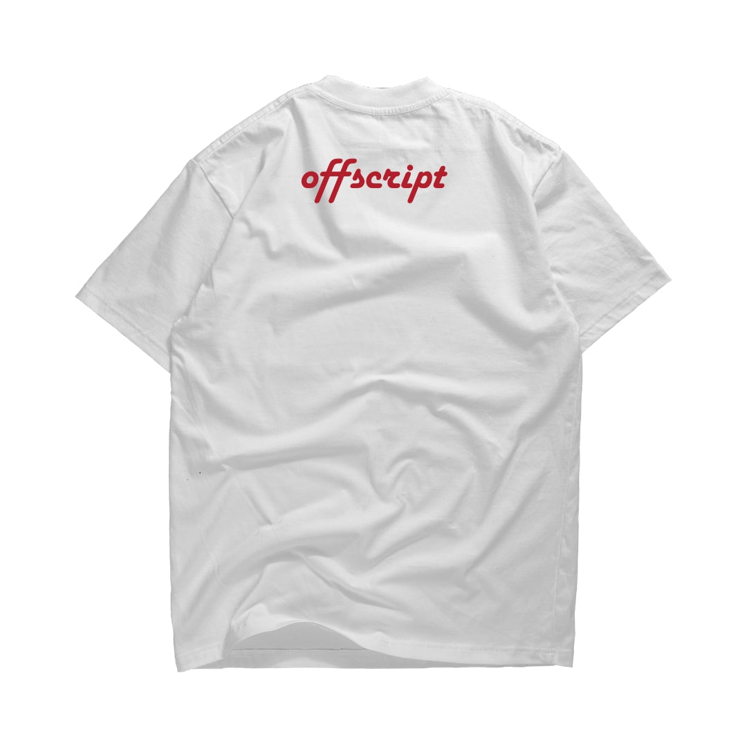 White Offscript Barcode Edition