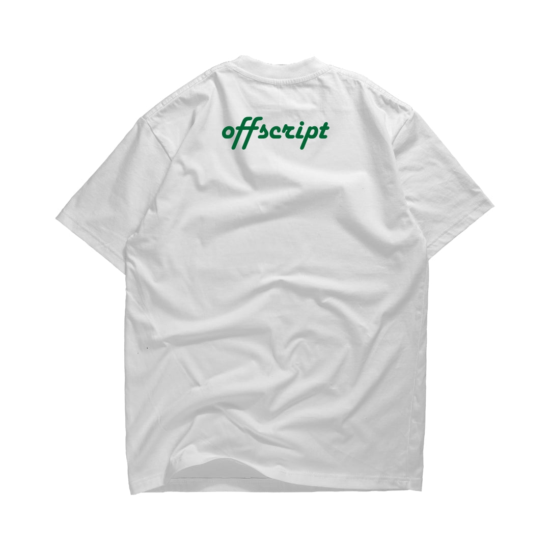 White Offscript Barcode Edition