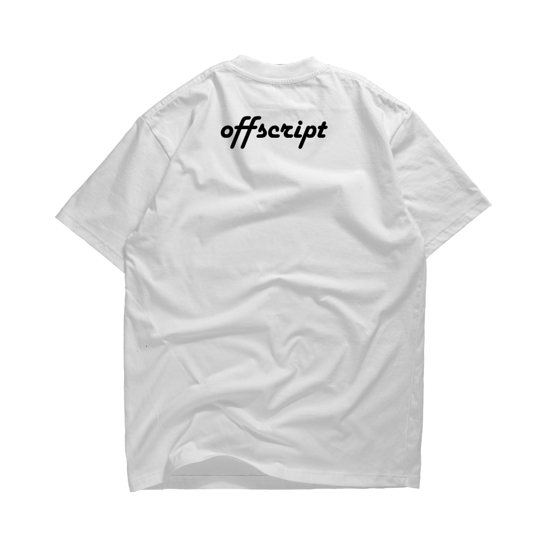 White Offscript Barcode Edition