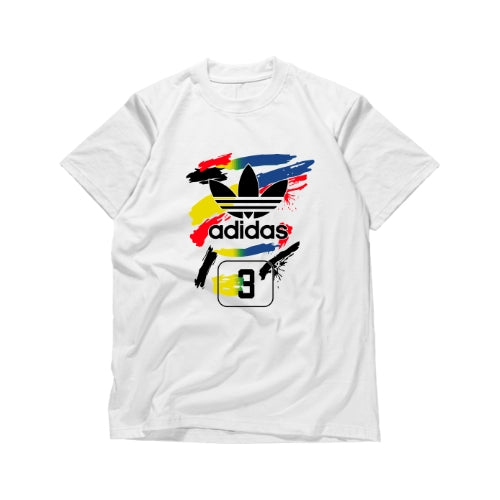Adidas-Inspired Paint Splatter Graphic T-shirt