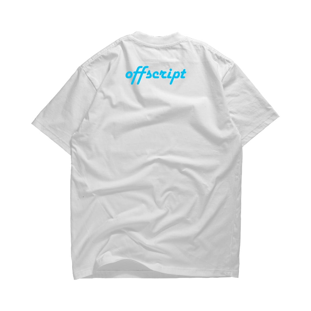 White Offscript Barcode Edition