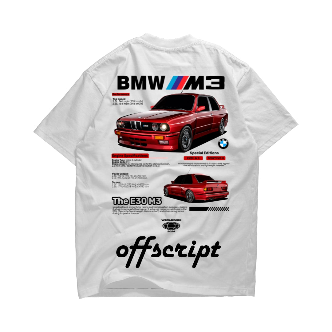 T-Shirt Driven Series: BMW E30 M3 Red