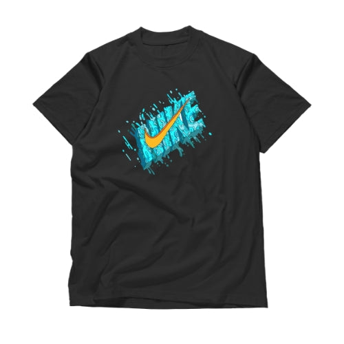 Nike Inspired Dynamic Blue and orange Graphic T-shirt