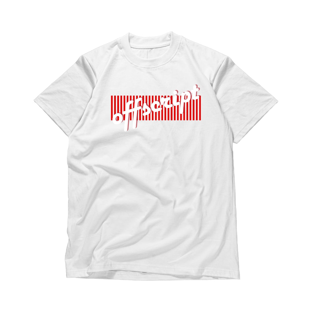 White Offscript Barcode Edition