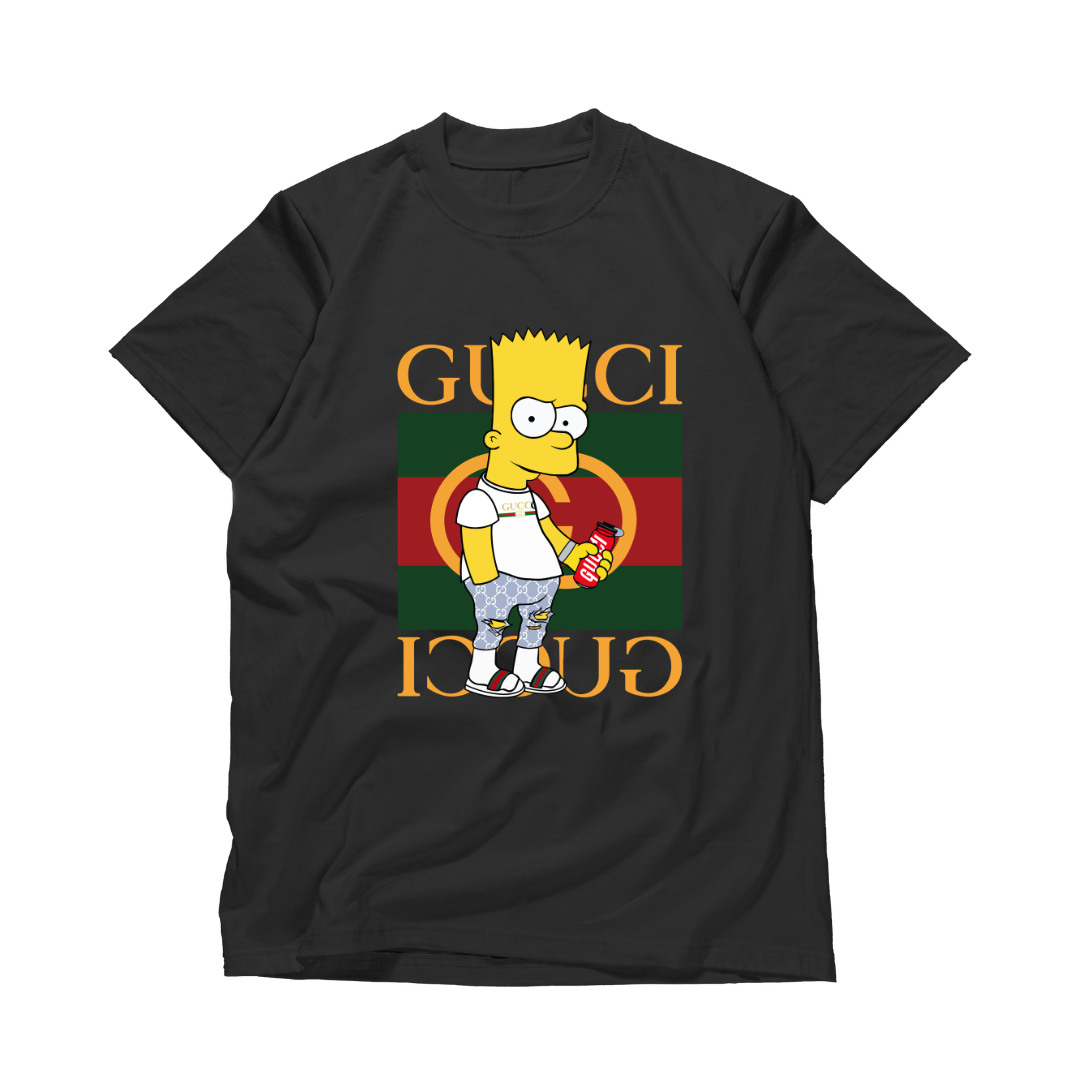 Gucci-inspired Bart Simpson Graphic T-Shirt