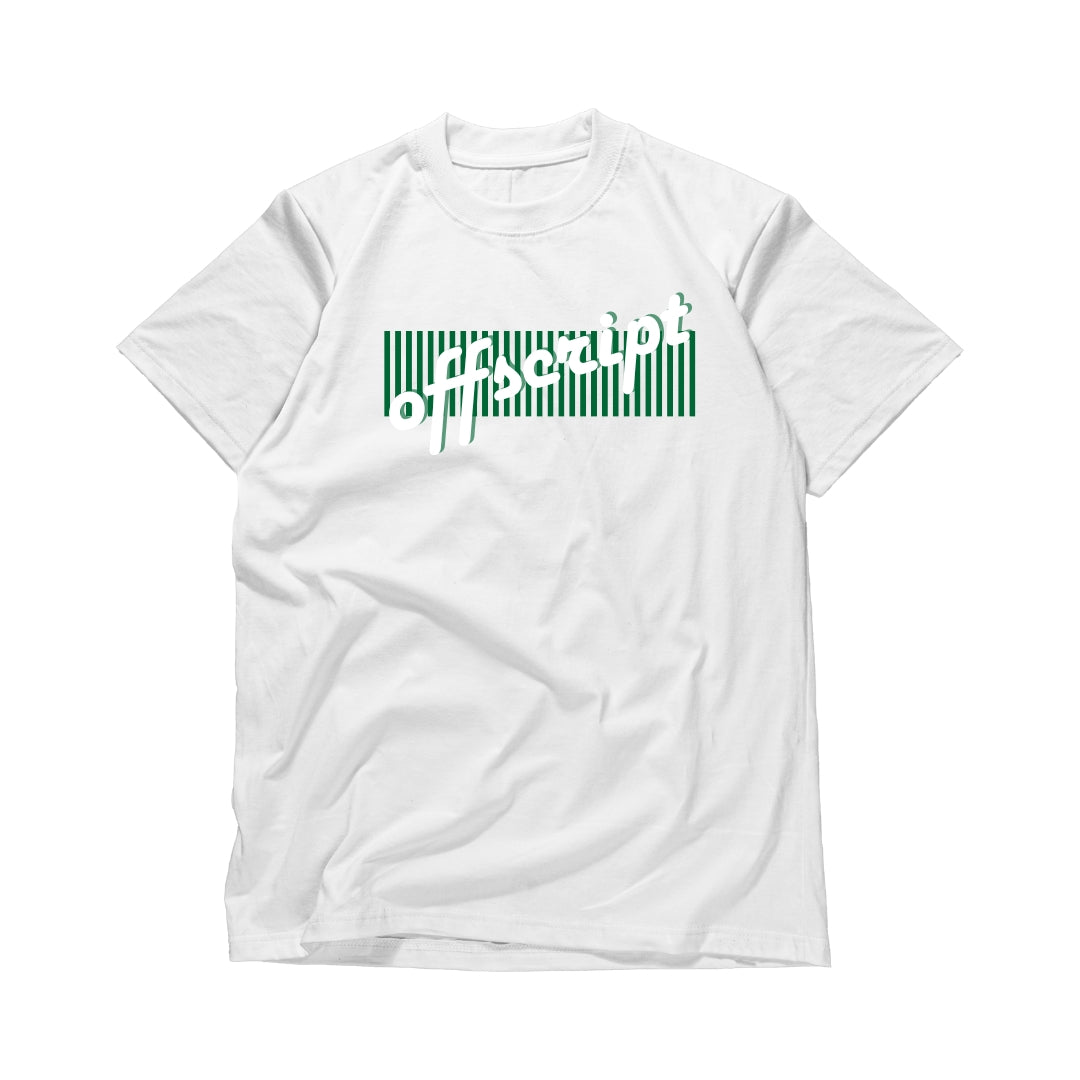 White Offscript Barcode Edition