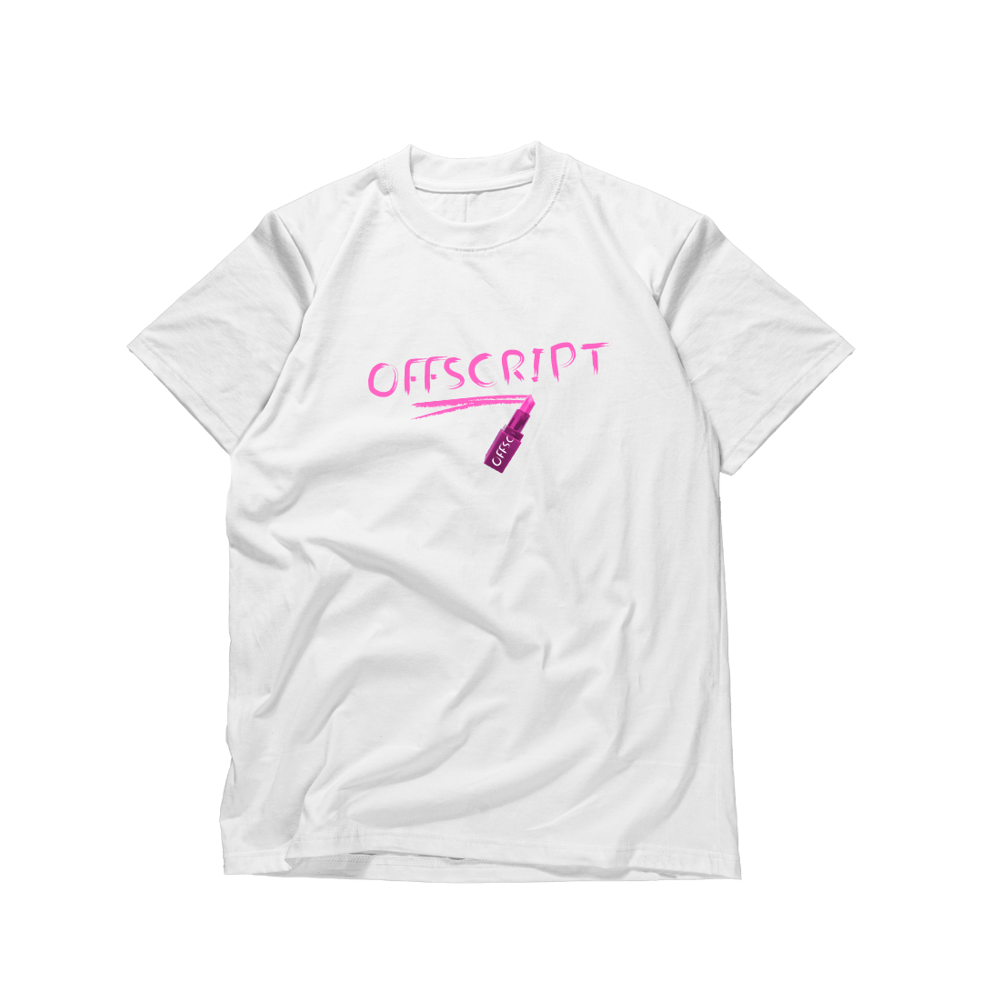 Offscript Lipstick Writing Graphic Tee
