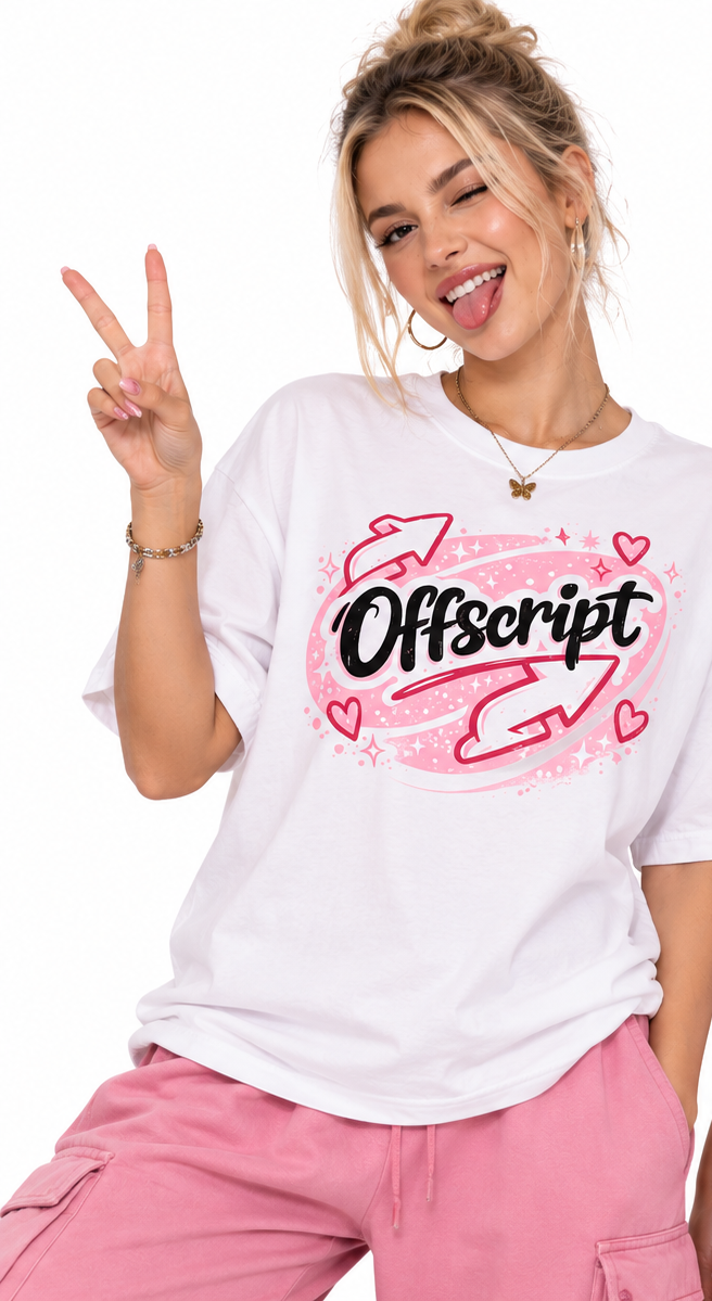 OFFSCRIPT Good Girls Play More Oversized Tee