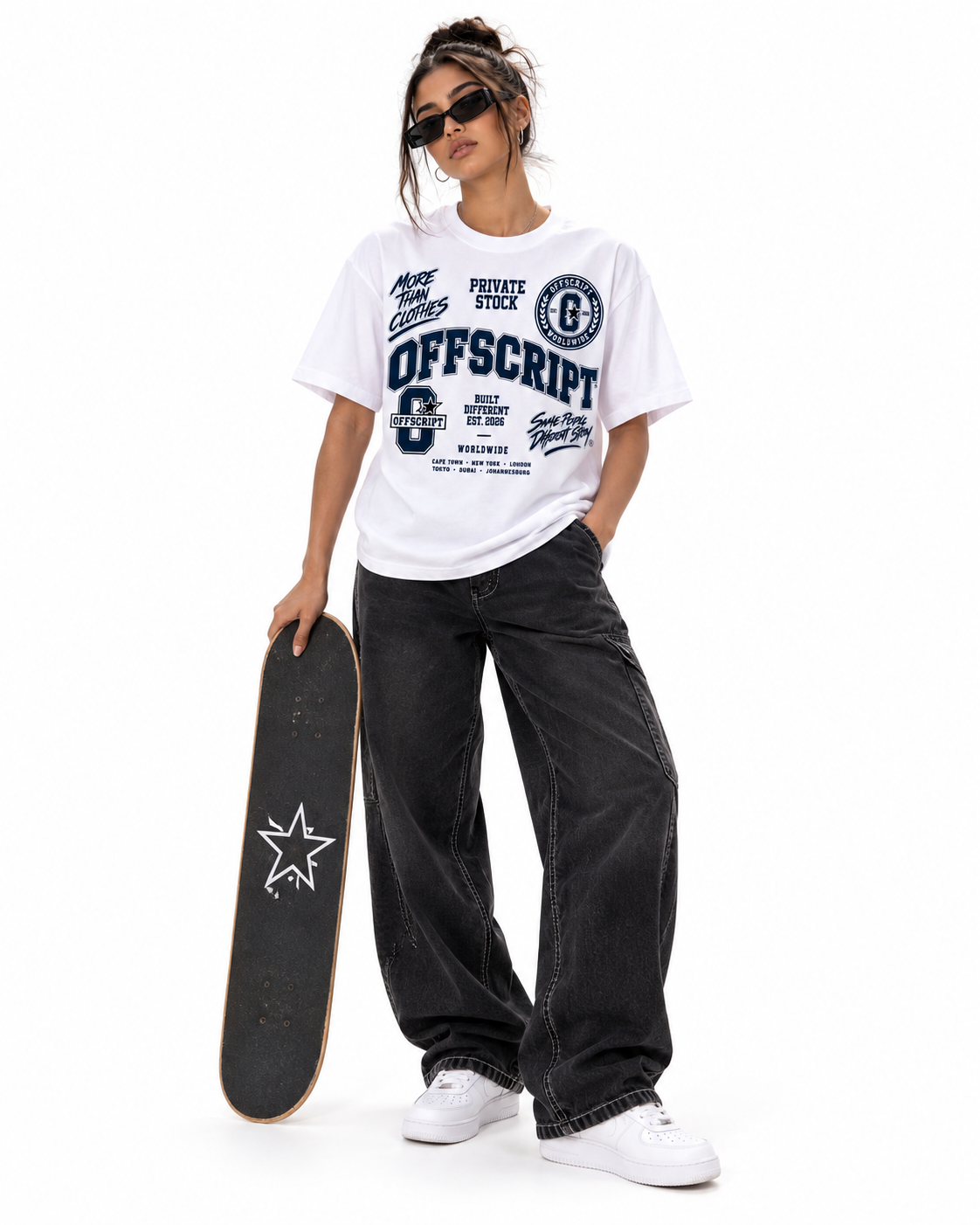 OFFSCRIPT Worldwide Varsity Oversized Tee