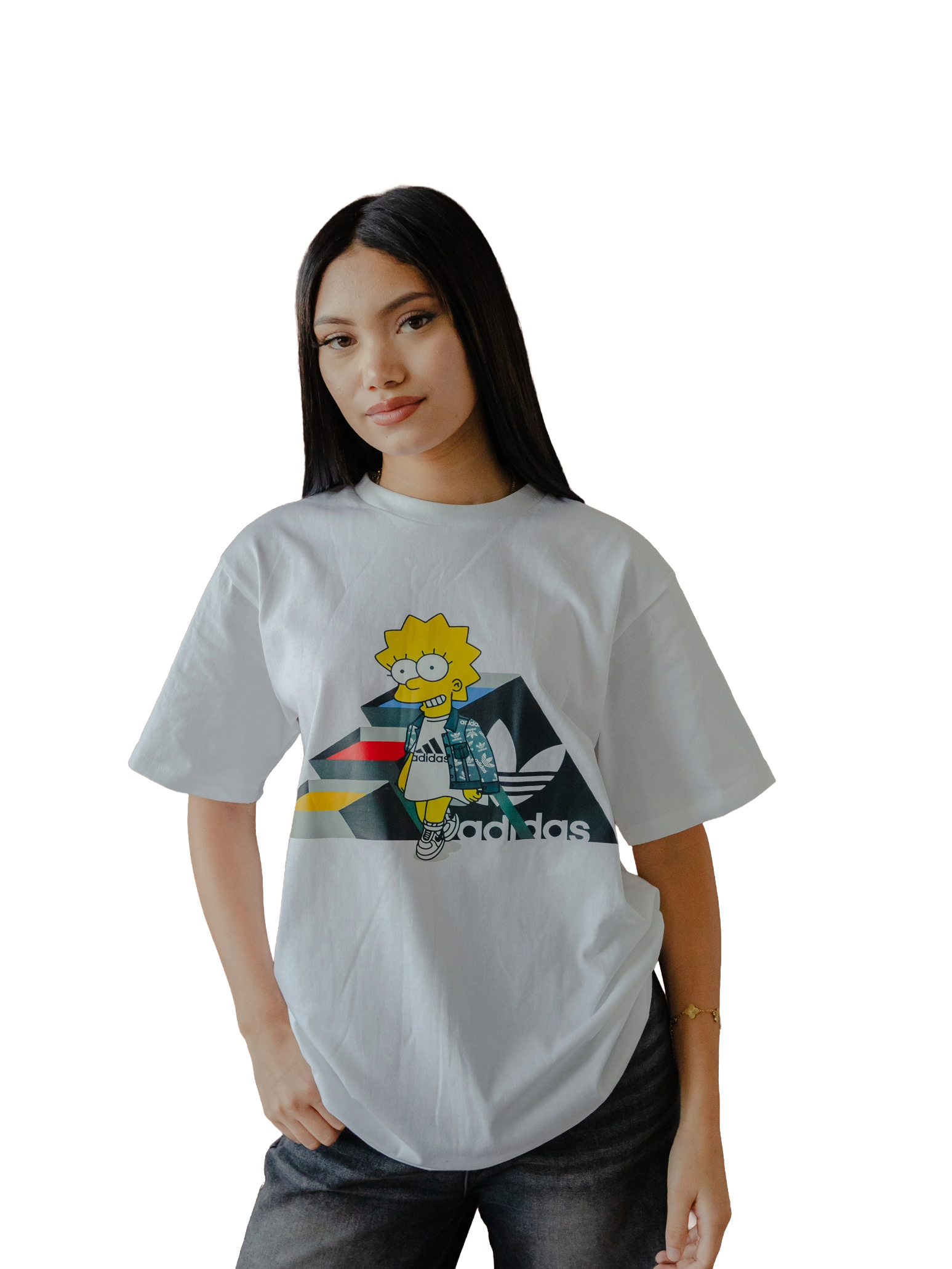 Adidas Inspired Lisa Simpson Graphic Tee
