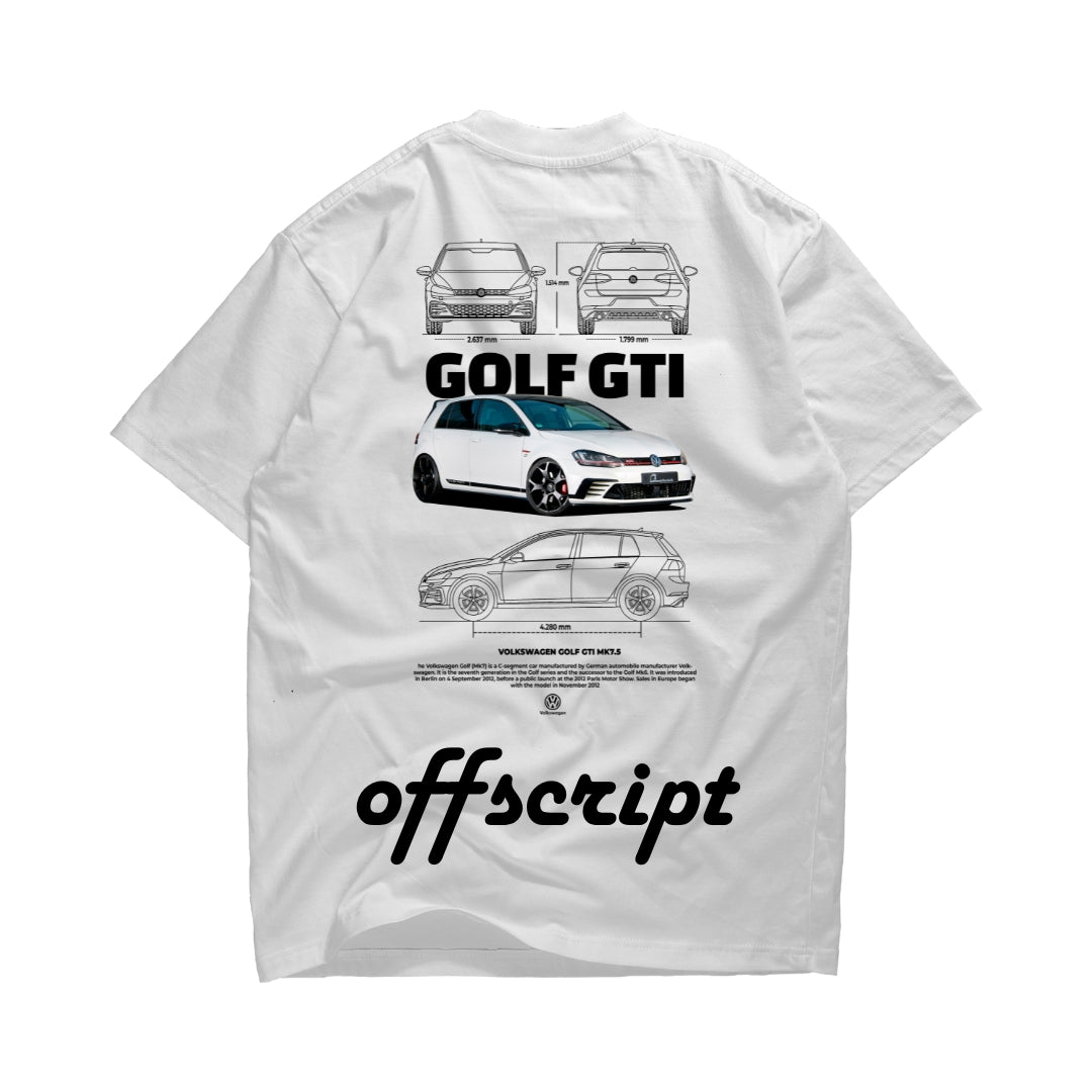 T-Shirt Driven Series: WHITE GOLF GTI