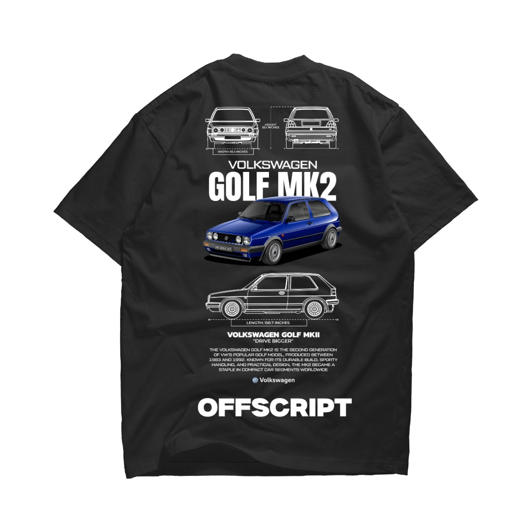 T-shirt Driven Series: VW Golf MK2 Classic