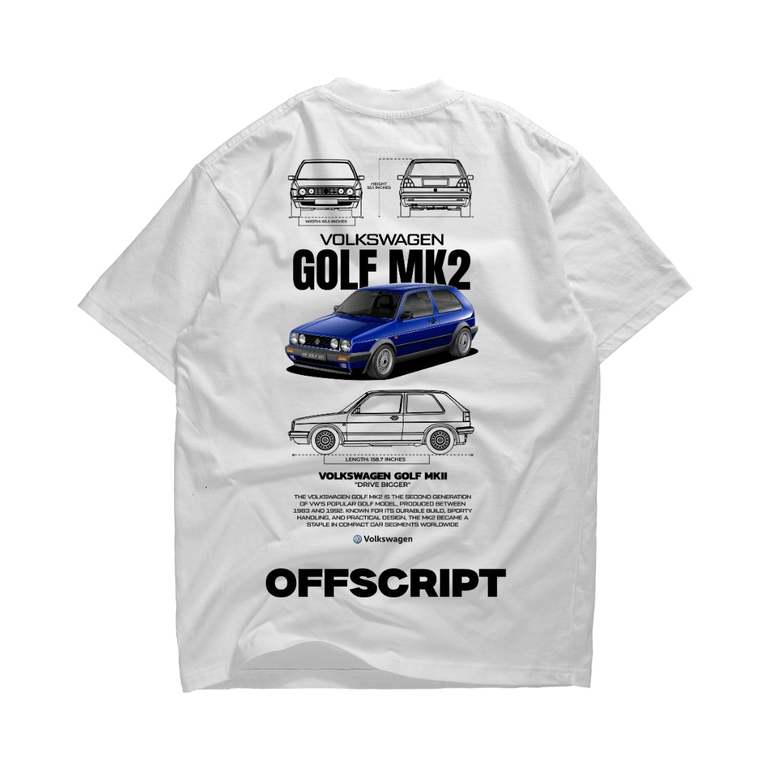 T-shirt Driven Series: VW Golf MK2 Classic